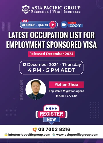 Webinar on Latest Occupation List for Employment Sponsored Visa